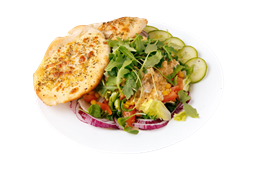 Sałatka z kurczakiem + pieczywo